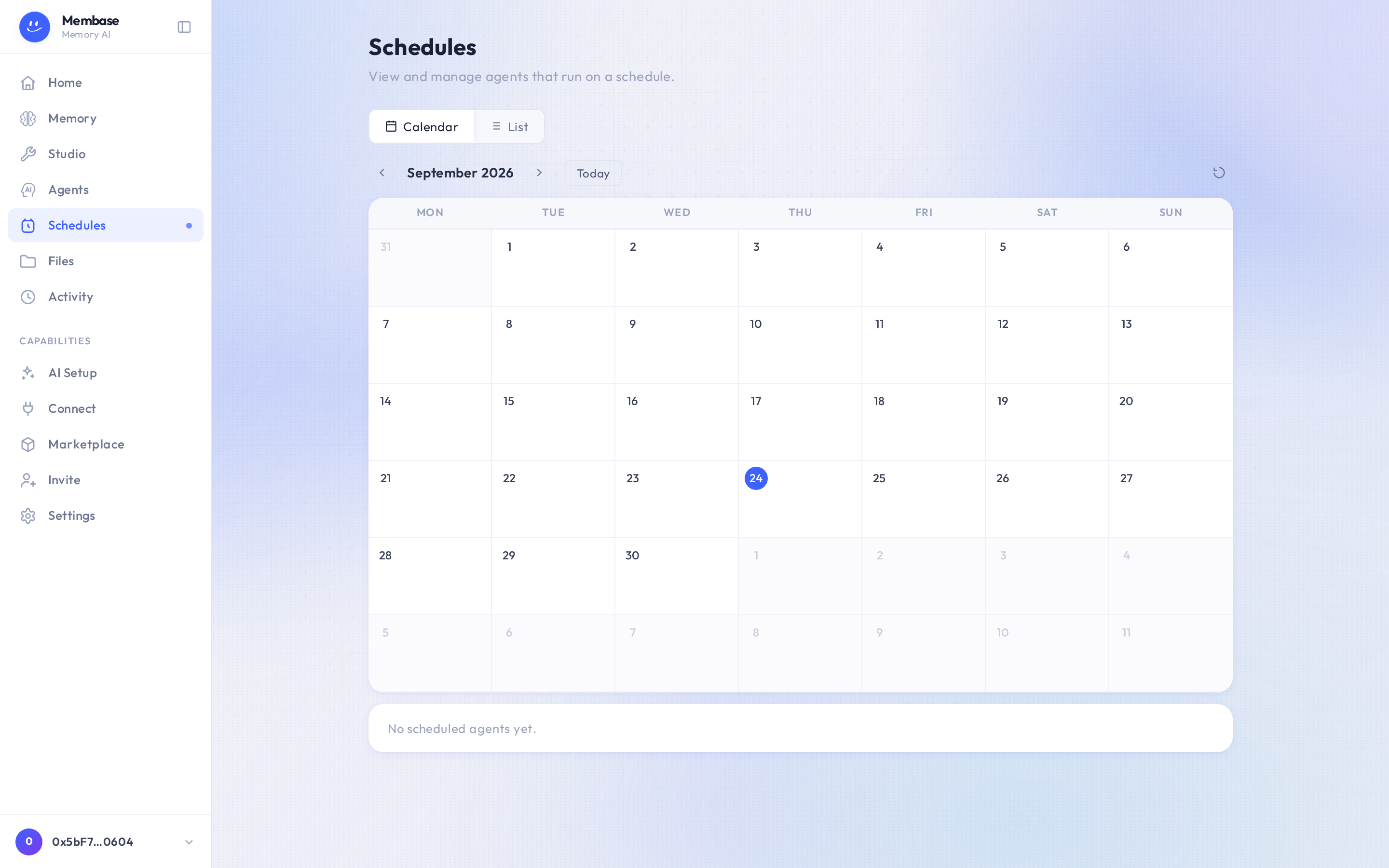 Schedules